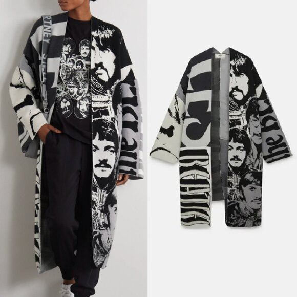 Stella McCartney Beatles Get Back Paneled Knit Coat Small - Picture 1 of 6